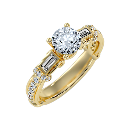 The Great Solitaire Ring In 925 Sterling Silver - Six