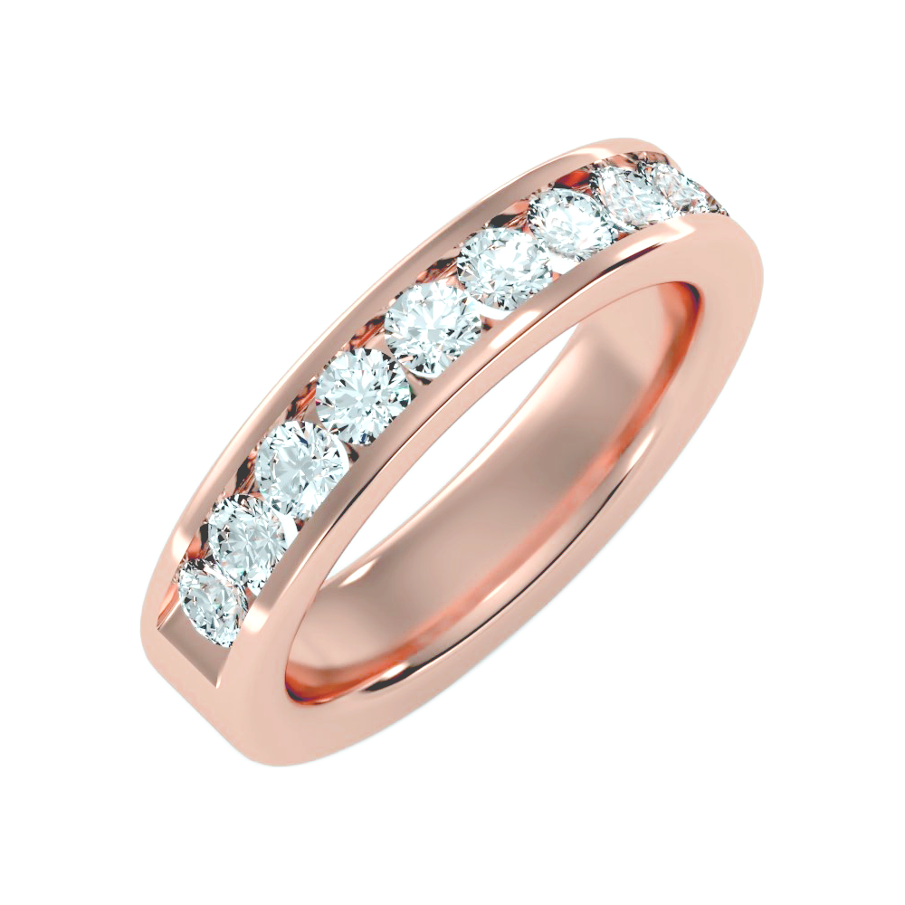 The Harmonic Half Eternity Ring In 925 Sterling Silver - Ten