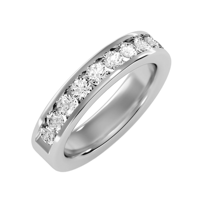 The Harmonic Half Eternity Ring In 925 Sterling Silver - Two