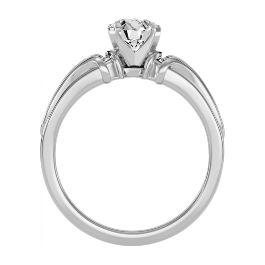 The Harmonic Solitaire Ring In 925 Sterling Silver - One