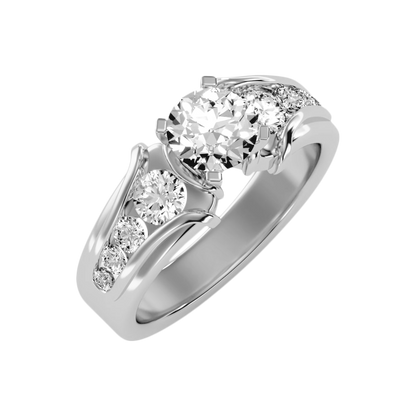 The Harmonic Solitaire Ring In 925 Sterling Silver - Two
