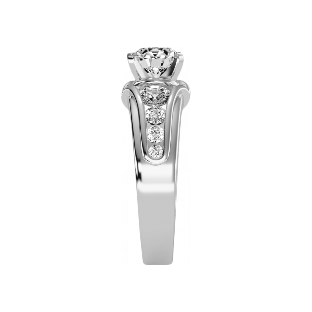 The Harmonic Solitaire Ring In 925 Sterling Silver - Three