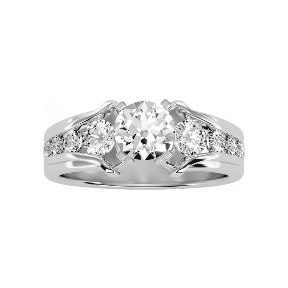 The Harmonic Solitaire Ring In 925 Sterling Silver - Four