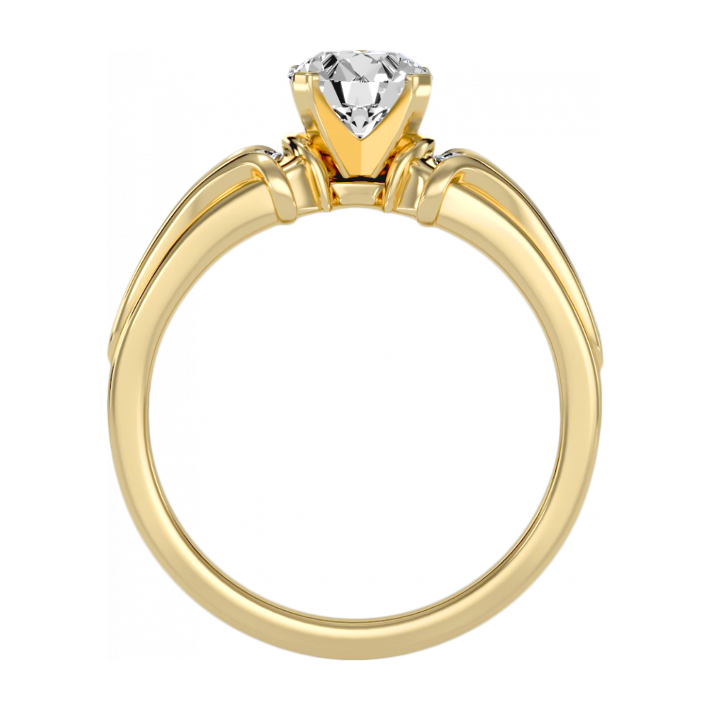 The Harmonic Solitaire Ring In 925 Sterling Silver - Five