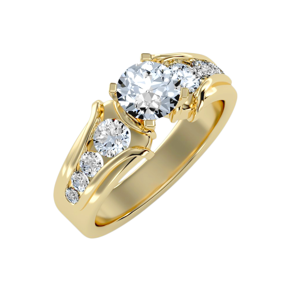 The Harmonic Solitaire Ring - Six