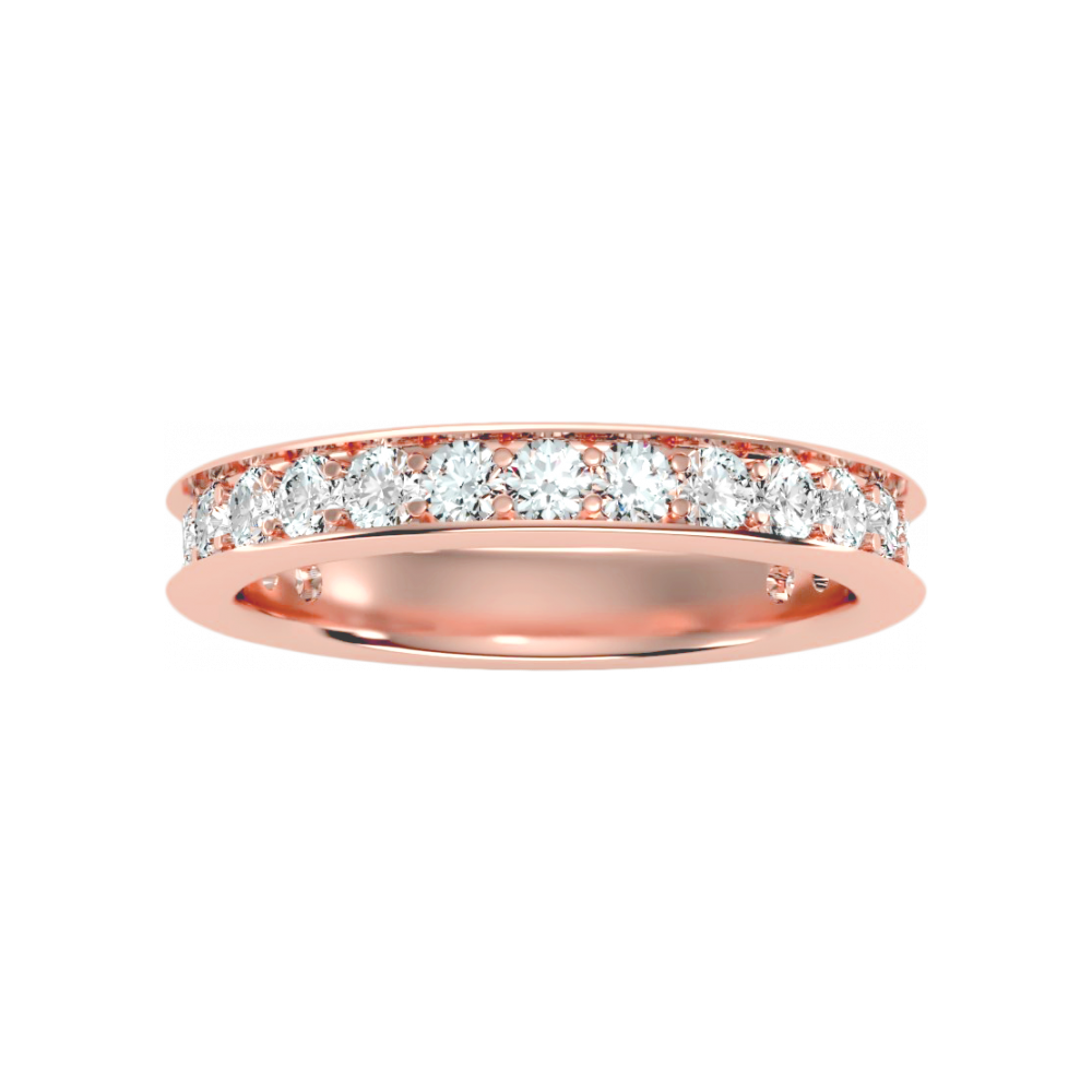 The Hippy Half Eternity Ring In 925 Sterling Silver - Twelve