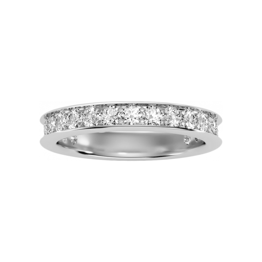 The Hippy Half Eternity Ring In 925 Sterling Silver - Four