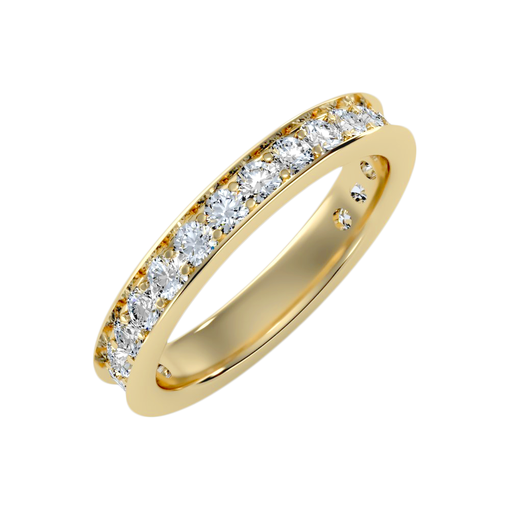 The Hippy Half Eternity Ring In 925 Sterling Silver - Six