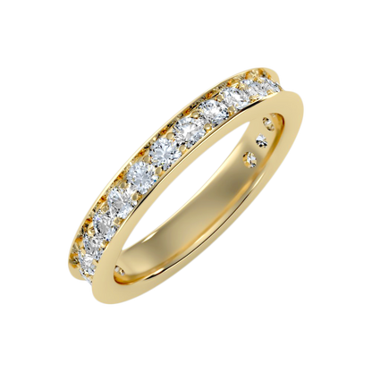 The Hippy Half Eternity Ring In 925 Sterling Silver - Six