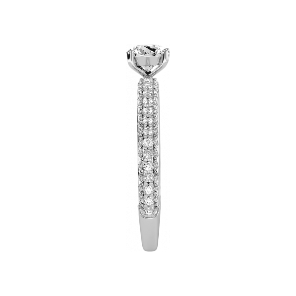 The Idealistic Single Stone Ring In 925 Sterling Silver - Three