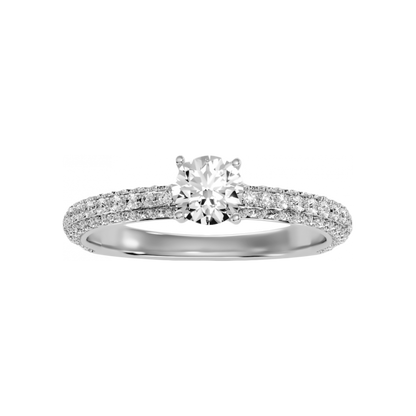 The Idealistic Single Stone Ring In 925 Sterling Silver - Four