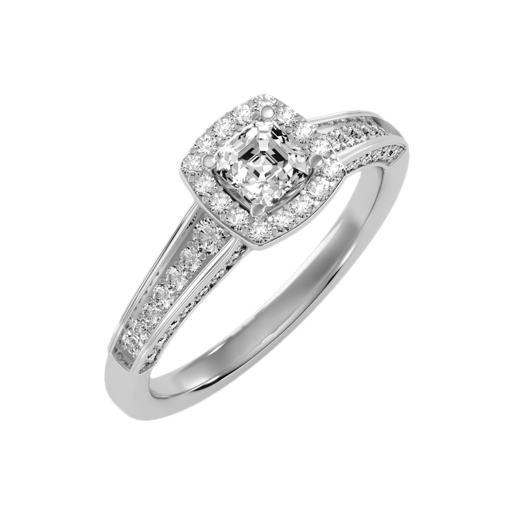 The Impeccable Halo Ring In 925 Sterling Silver - Two