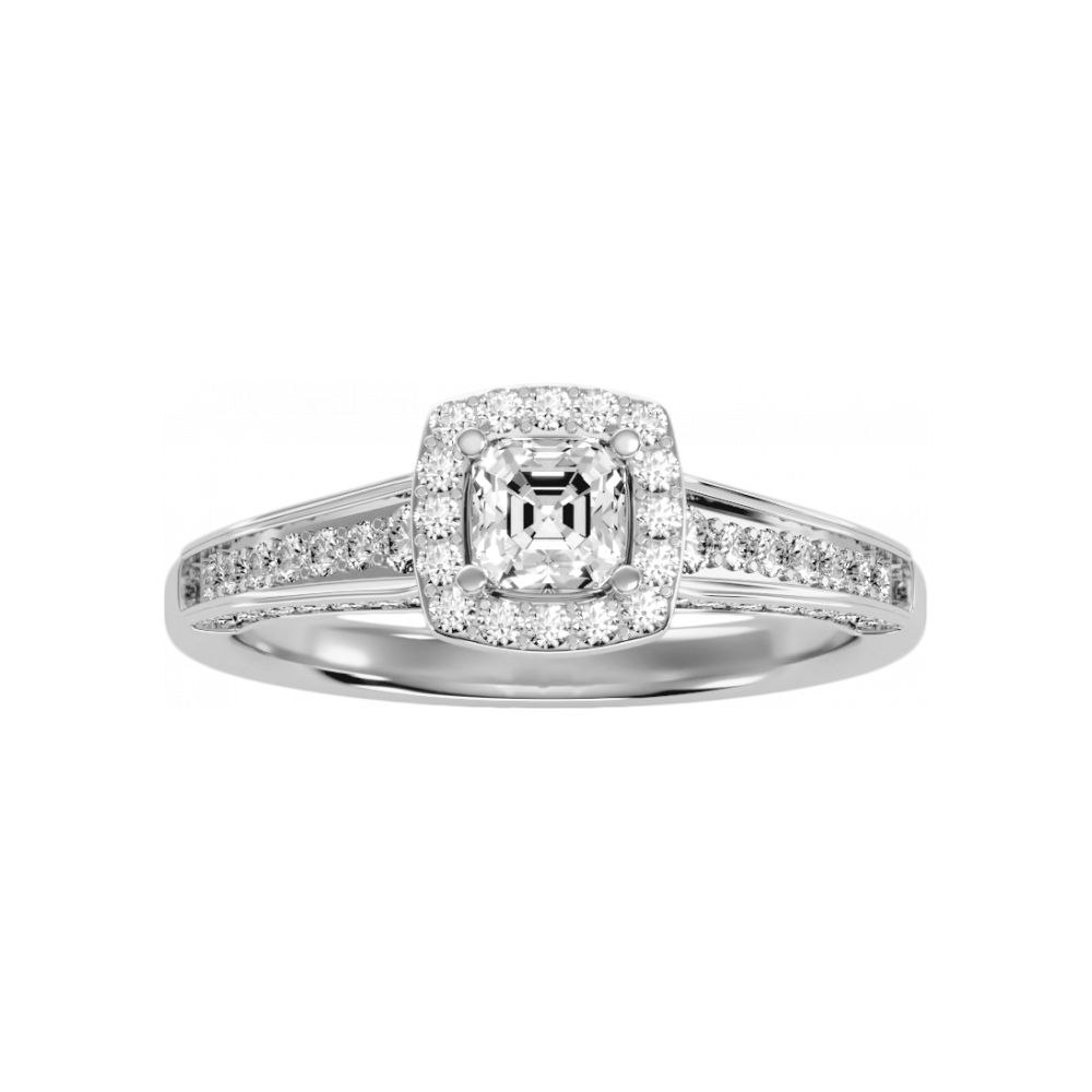 The Impeccable Halo Ring In 925 Sterling Silver - Four