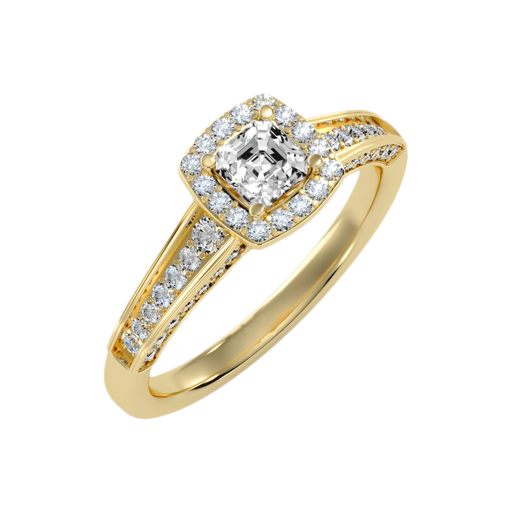 The Impeccable Halo Ring In 925 Sterling Silver - Six