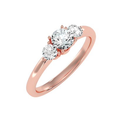 The Incredible Three Stone Ring In 925 Sterling Silver - Ten