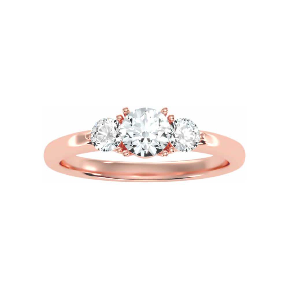 The Incredible Three Stone Ring In 925 Sterling Silver - Twelve