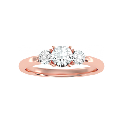 The Incredible Three Stone Ring In 925 Sterling Silver - Twelve