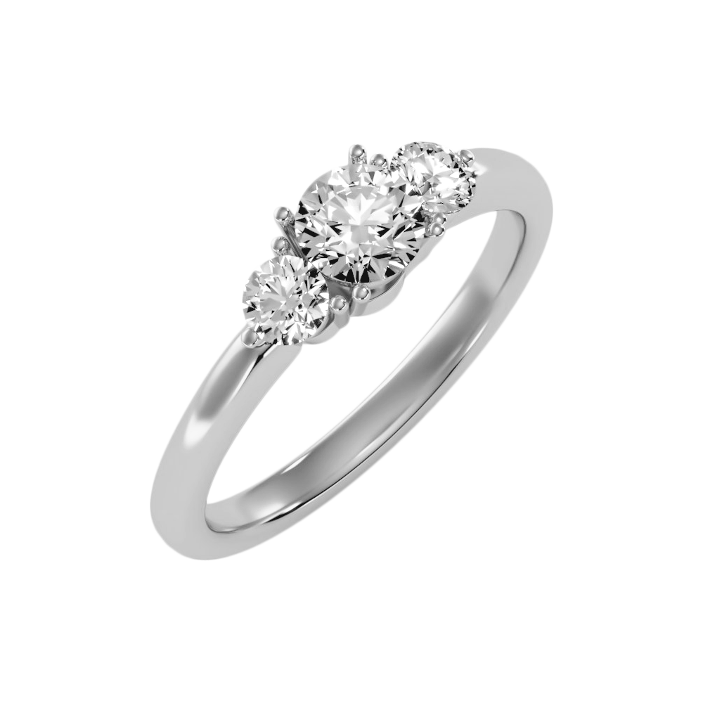 The Incredible Three Stone Ring In 925 Sterling Silver - Two