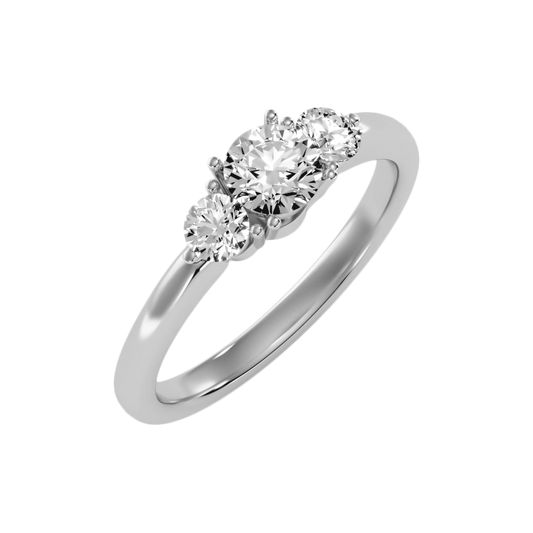The Incredible Three Stone Ring In 925 Sterling Silver - Two