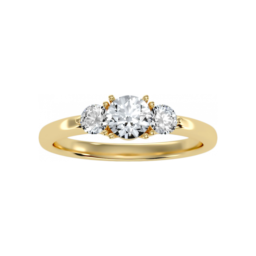 The Incredible Three Stone Ring In 925 Sterling Silver - Eight