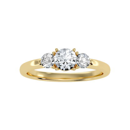 The Incredible Three Stone Ring In 925 Sterling Silver - Eight