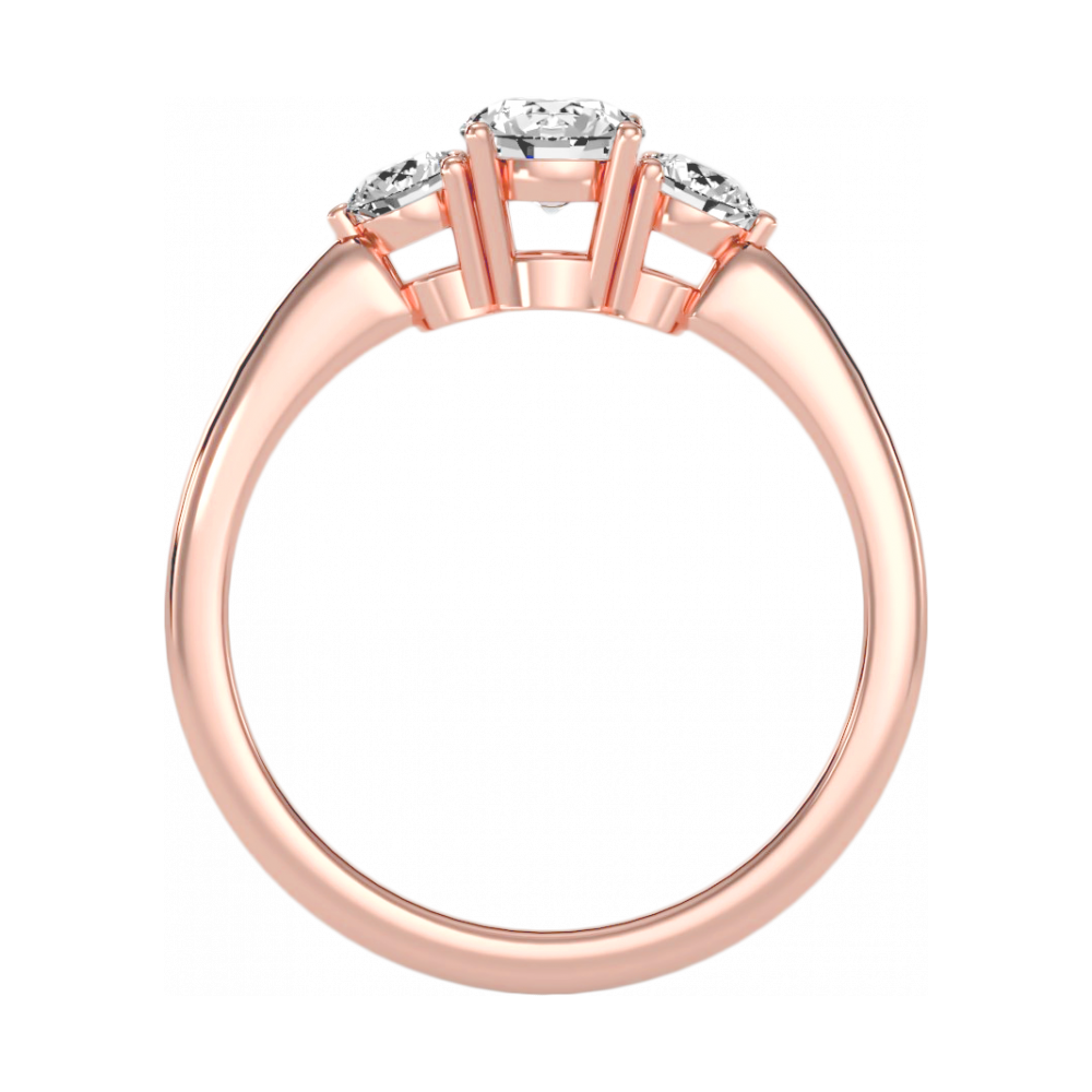 The Incredible Three Stone Ring In 925 Sterling Silver - Nine
