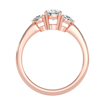 The Incredible Three Stone Ring In 925 Sterling Silver - Nine