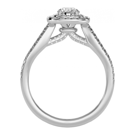 The Innovadora Halo Ring In 925 Sterling Silver - One
