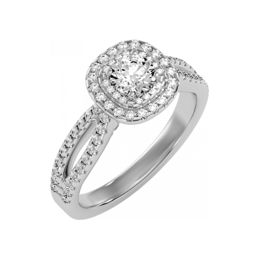 The Innovadora Halo Ring In 925 Sterling Silver - Two