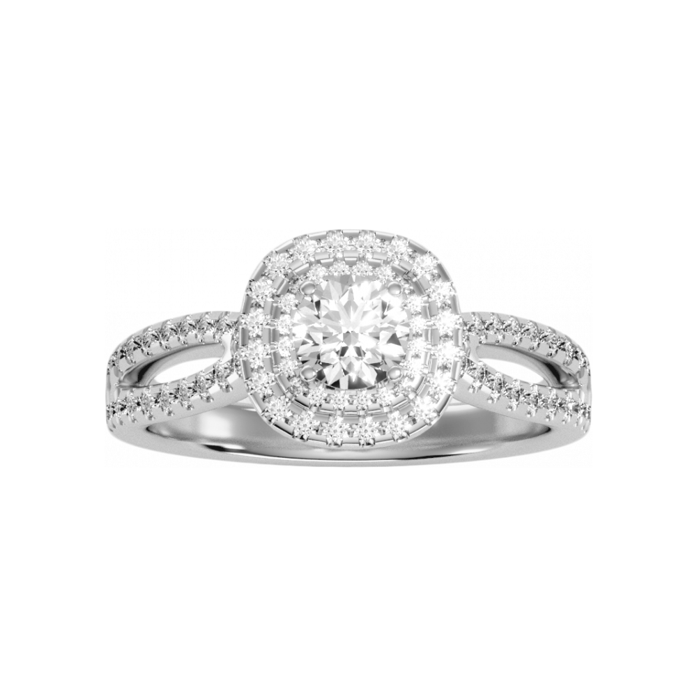 The Innovadora Halo Ring In 925 Sterling Silver - Four