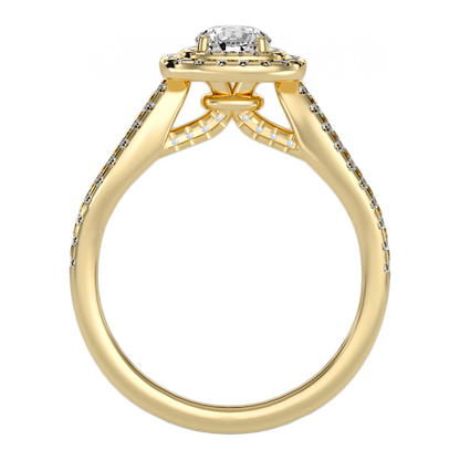 The Innovadora Halo Ring In 925 Sterling Silver - Five