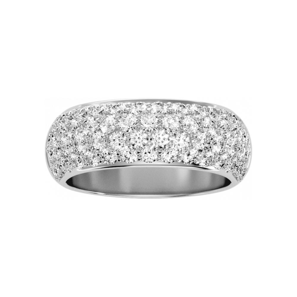 The Innovative Half Eternity Ring In 925 Sterling Silver - Four