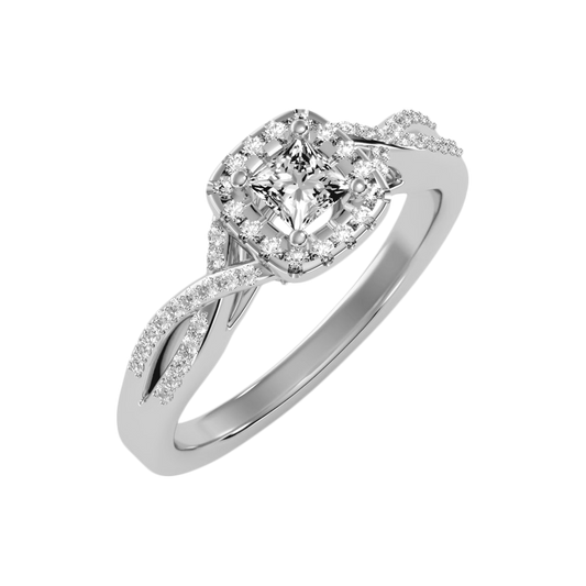 The Linda Halo Ring In 925 Sterling Silver - Two