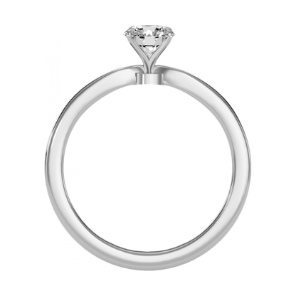 The Lovely Single Stone Ring In 925 Sterling Silver - One