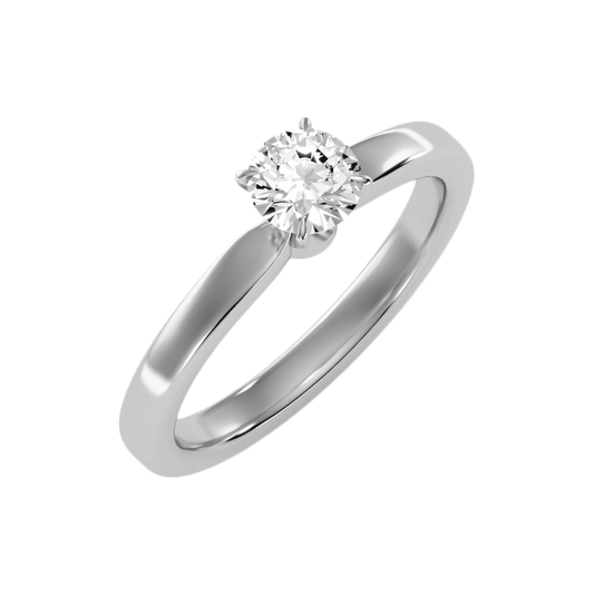The Lovely Single Stone Ring In 925 Sterling Silver - Two
