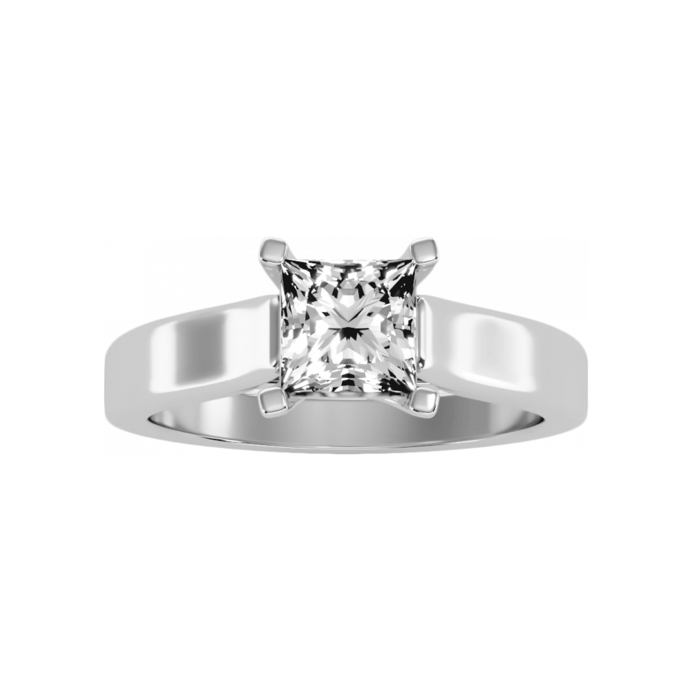The Lovely Solitaire Ring In 925 Sterling Silver - Four