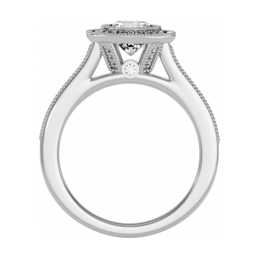 The Outstanding Halo Ring In 925 Sterling Silver - One