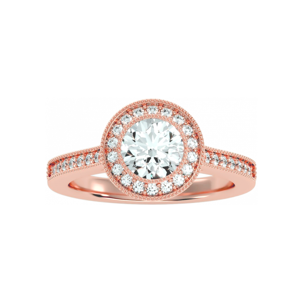 The Outstanding Halo Ring In 925 Sterling Silver - Twelve