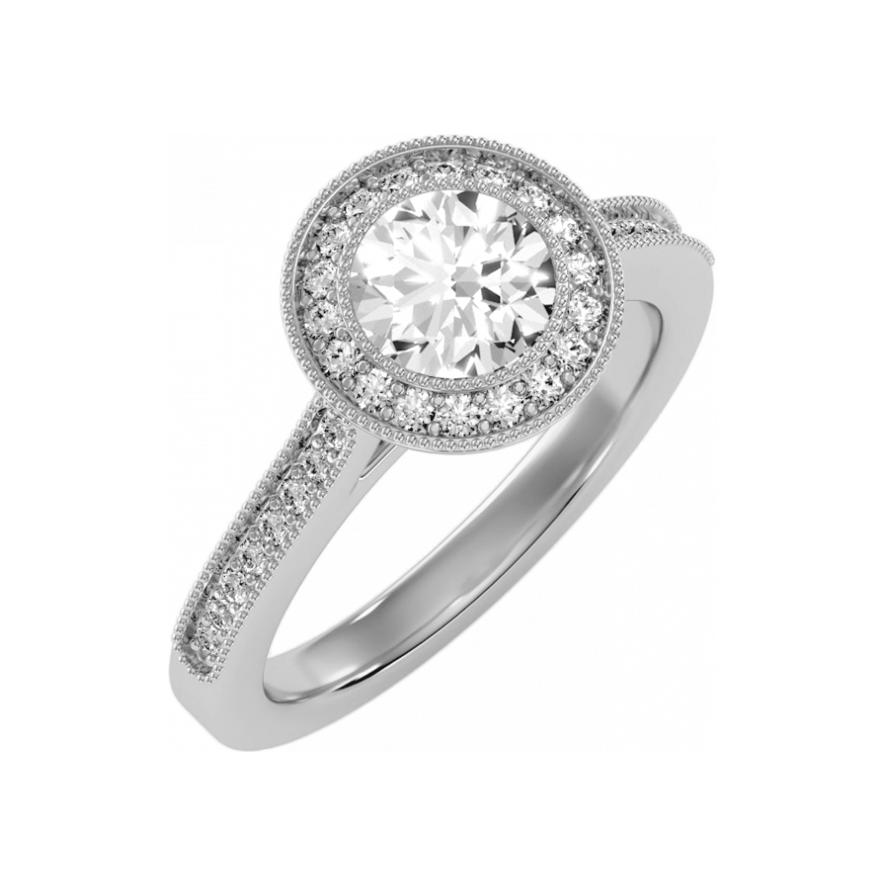 The Outstanding Halo Ring In 925 Sterling Silver - Two