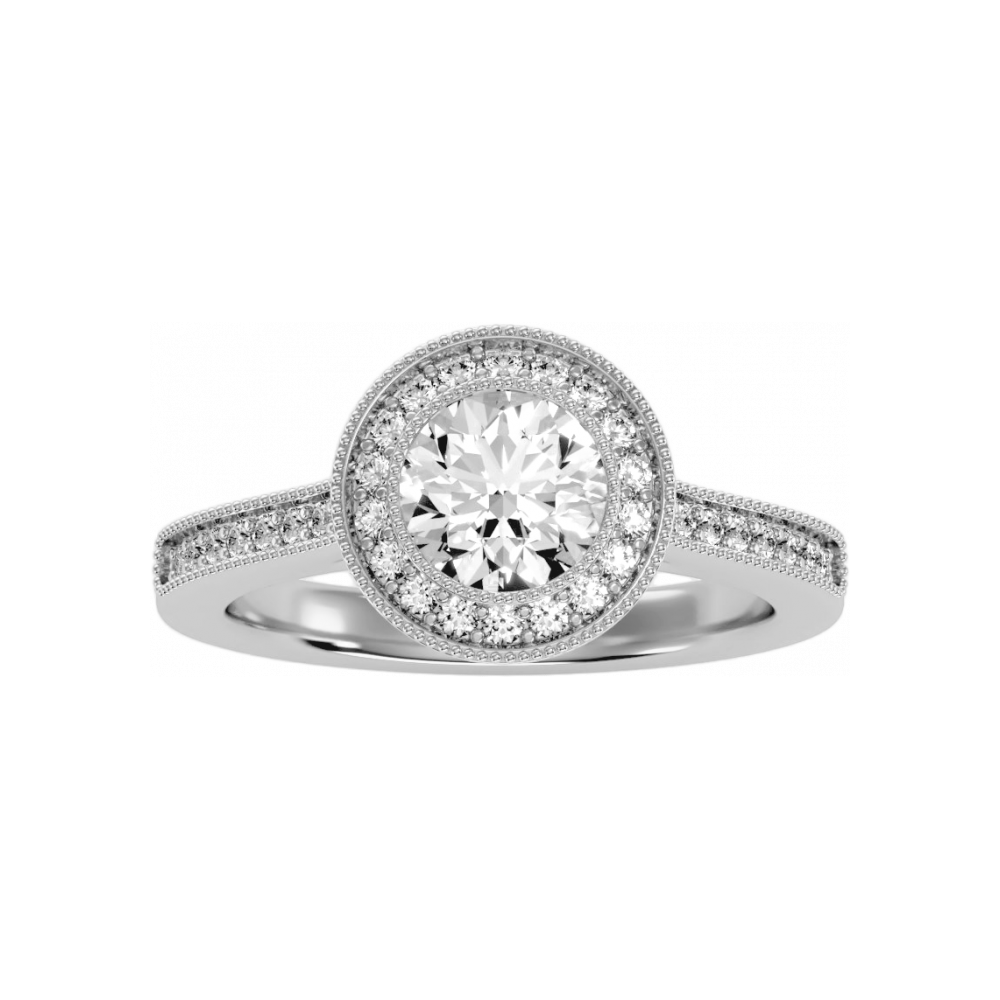 The Outstanding Halo Ring In 925 Sterling Silver - Four
