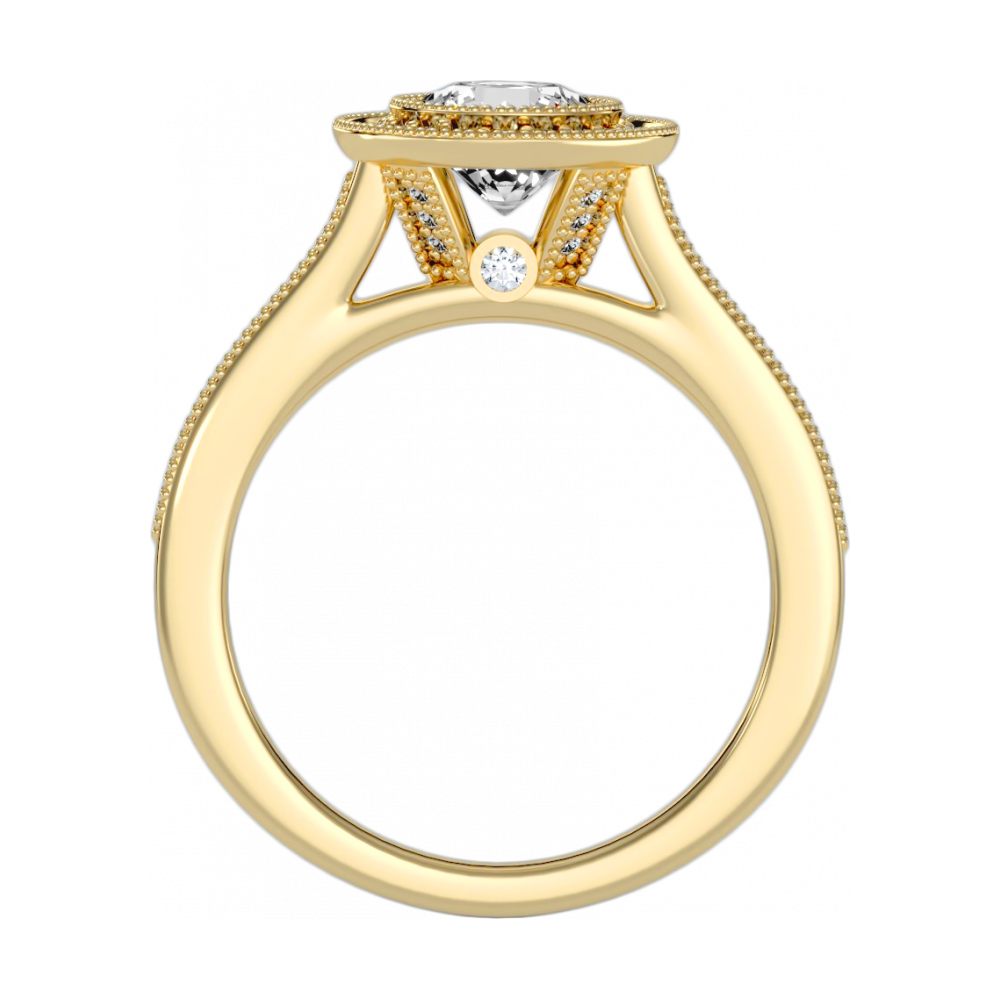 The Outstanding Halo Ring In 925 Sterling Silver - Five