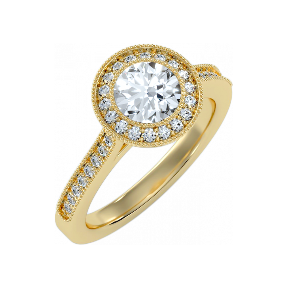 The Outstanding Halo Ring In 925 Sterling Silver - Six