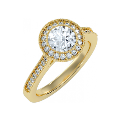 The Outstanding Halo Ring In 925 Sterling Silver - Six
