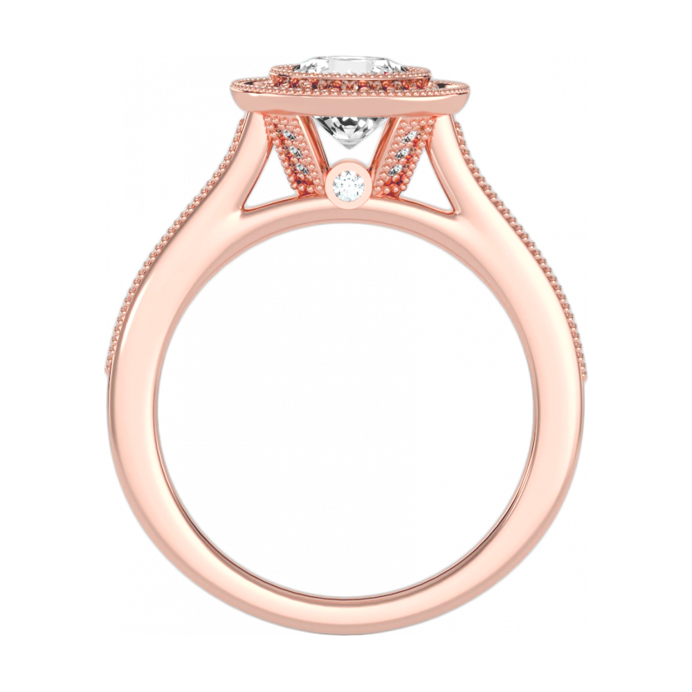 The Outstanding Halo Ring In 925 Sterling Silver - Nine
