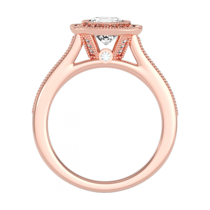 The Outstanding Halo Ring In 925 Sterling Silver - Nine