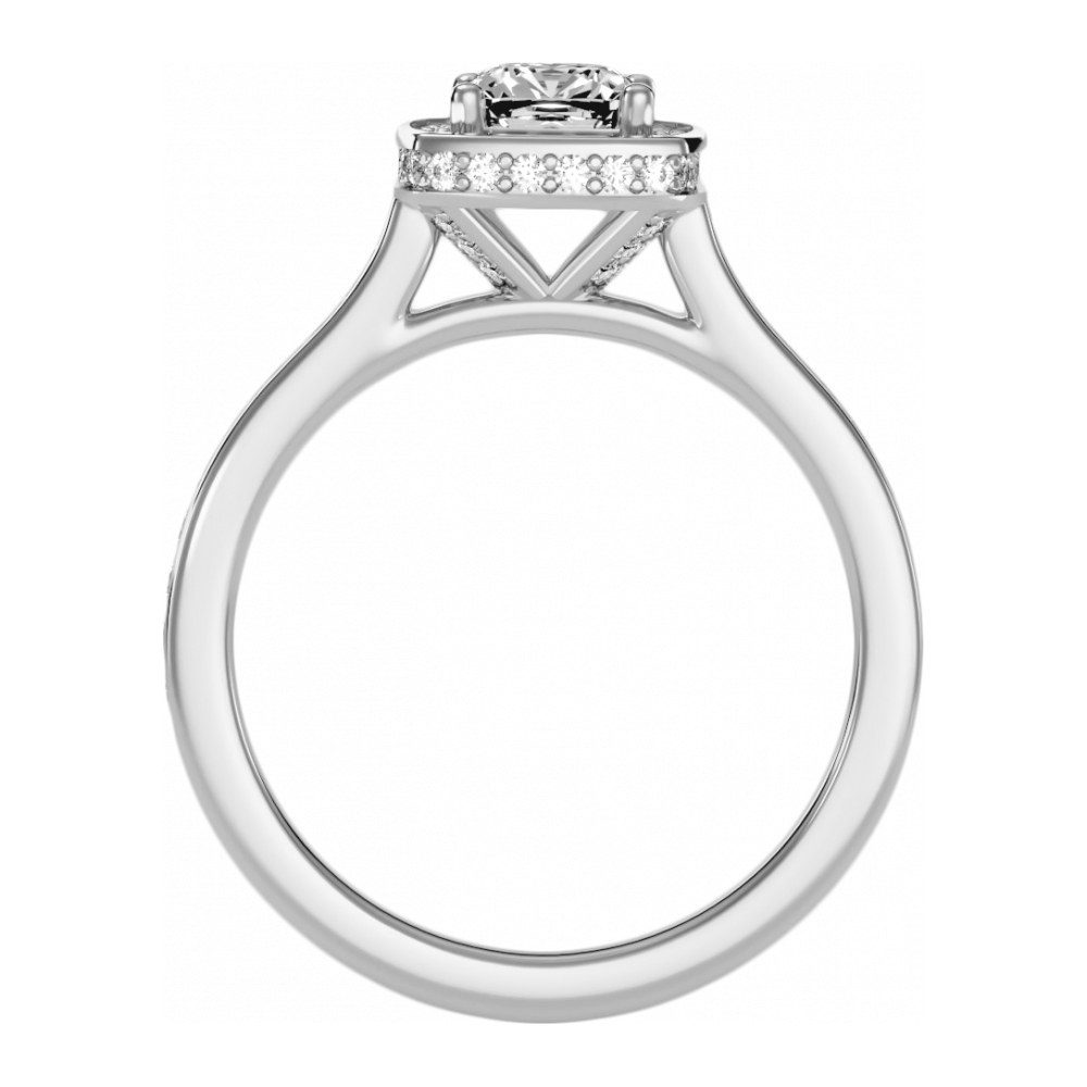 The Prodigious Halo Ring In 925 Sterling Silver - One