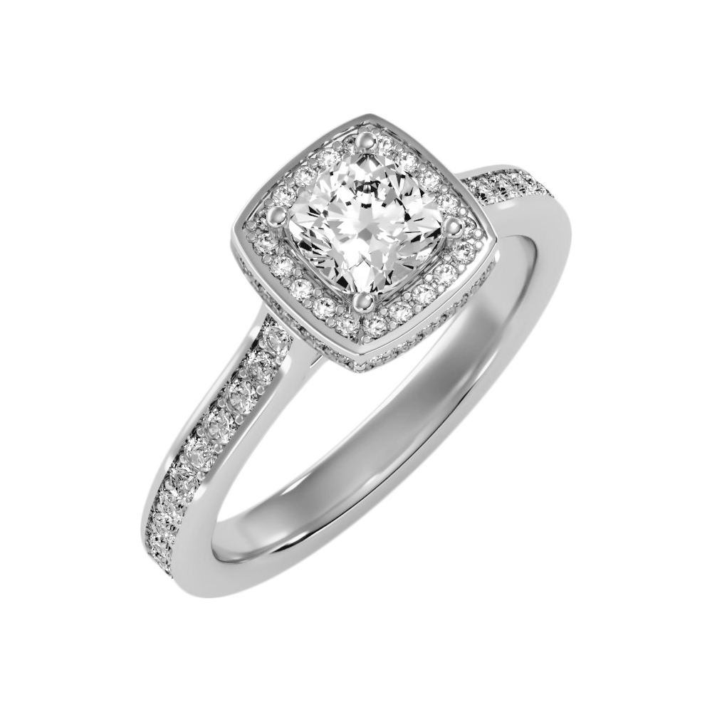 The Prodigious Halo Ring In 925 Sterling Silver - Two