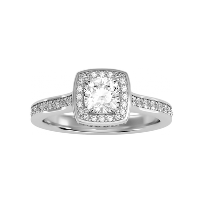 The Prodigious Halo Ring In 925 Sterling Silver - Four