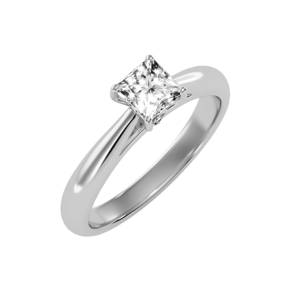 The Pure Single Stone Ring In 925 Sterling Silver - Two