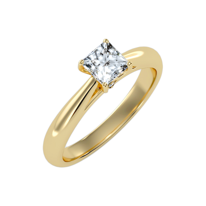 The Pure Single Stone Ring In 925 Sterling Silver - Six